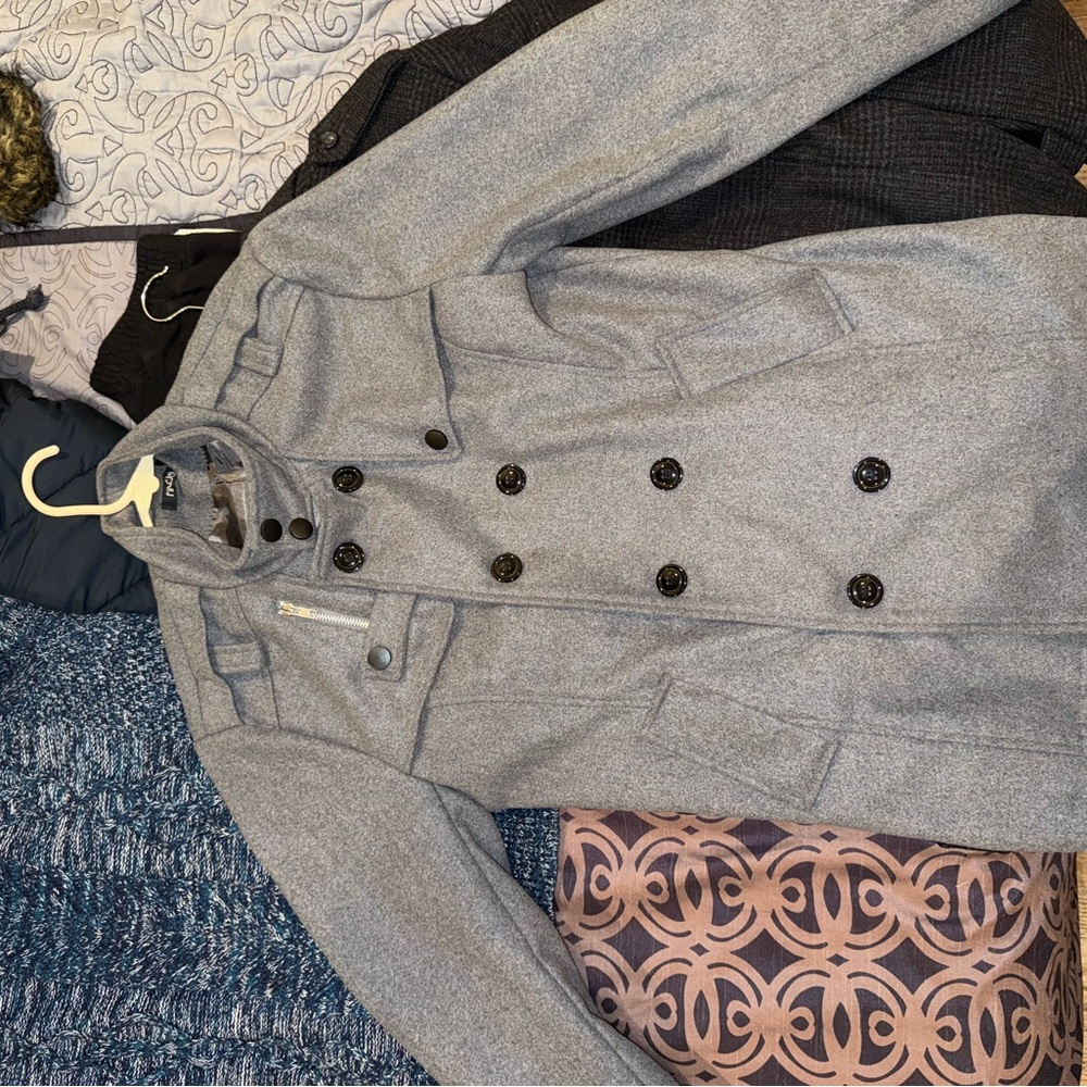 Gray Double-Breasted Coat